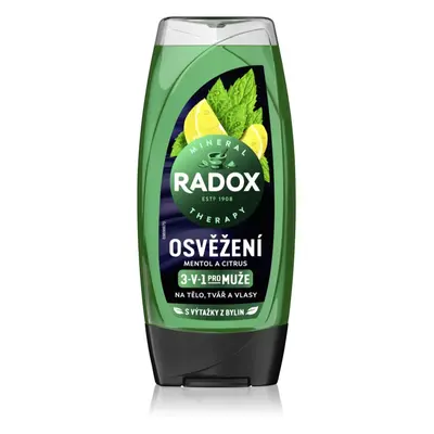 Radox Men Feel Strong tusfürdő gél és sampon 2 in 1 Mint & Tea Tree 225 ml