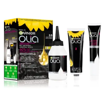 Garnier Olia Big Kit tartós hajfesték árnyalat 2.0 Black Diamond