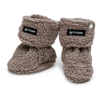 T-TOMI TEDDY Booties Grey babacipő 0-3 months 1 db