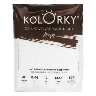 Kolorky Deluxe Velvet Pants Night Sleepy eldobható nadrágpelenkák éjszakára XL 12-16 kg 17 db