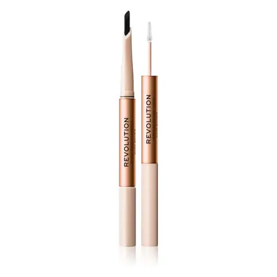 Makeup Revolution Fluffy Brow Filter Duo Kétoldalú szemöldök ceruza a formáért és a fixálásért á