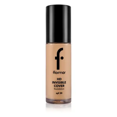 flormar HD Invisible Cover Foundation könnyű alapozó világosító hatással SPF 30 árnyalat 090 Gol