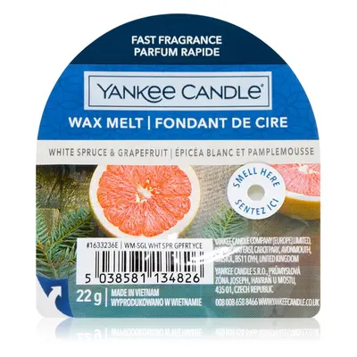 Yankee Candle White Spruce & Grapefruit illatos viasz aromalámpába 22 g