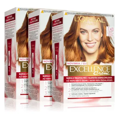 L’Oréal Paris Excellence Creme hajfesték árnyalat 7,43 Blonde Copper