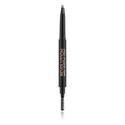 Makeup Revolution Duo Brow Definer precíz szemöldökceruza árnyalat Light Brown 0.15 g