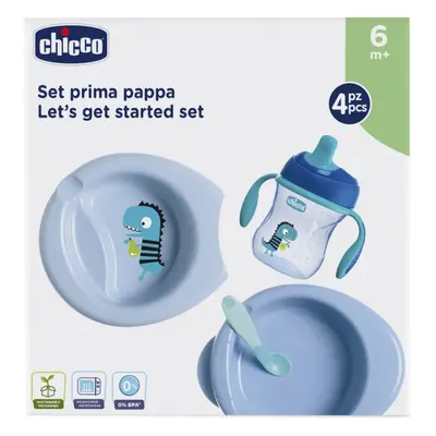 Chicco Let's Get Started etetőkészlet 6m+ Blue