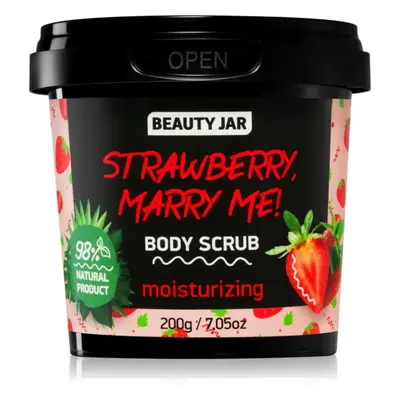 Beauty Jar Strawberry, Marry Me! hidratáló testpeeling 200 g