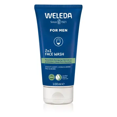 Weleda For Men 2v1 tisztító gél az arcra és a szakállra 100 ml