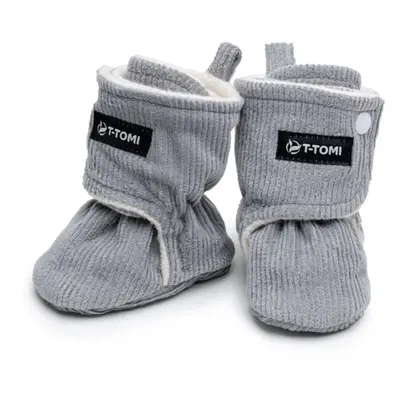 T-TOMI Booties Grey babacipő 6-9 months Warm 1 pár