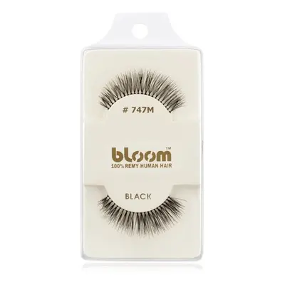 Bloom Natural ragasztható műszempilla természetes hajból No. 747M (Black) 1 cm