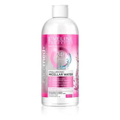 Eveline Cosmetics FaceMed+ hialuronos micellás víz 3 az 1-ben 400 ml