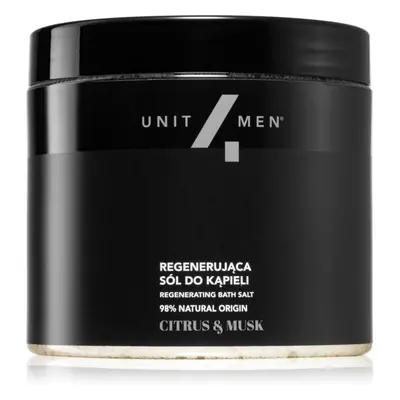 Unit4Men Bath Salt Citrus & Musk fürdősó regeneráló hatással 700 g