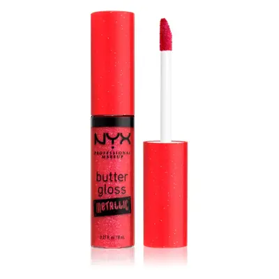 NYX Professional Makeup Butter Gloss Metallic metálfényes ajakfény árnyalat 09 Blood 8 ml