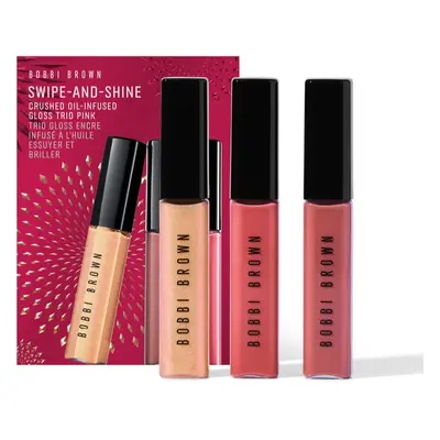 Bobbi Brown Holiday Swipe-and-Shine Crushed Oil-Infused Gloss Trio hidratáló szájfény szett