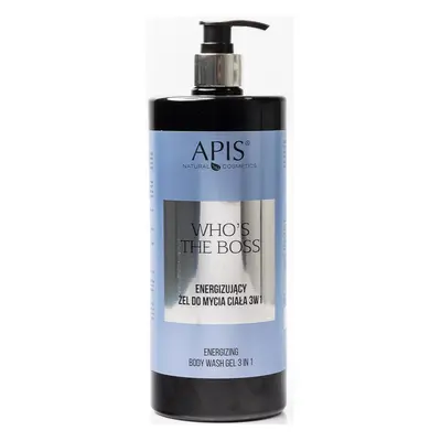 Apis Natural Cosmetics Who's the boss energizáló tusfürdő gél 3 az 1-ben uraknak 1000 ml