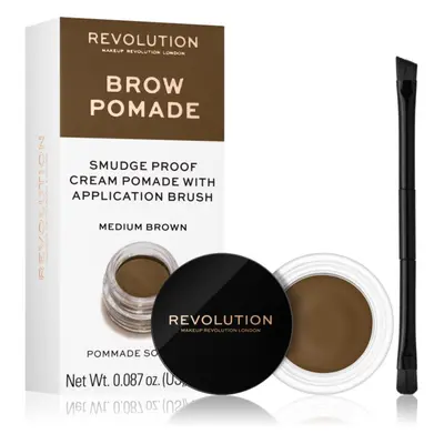 Makeup Revolution Brow Pomade szemöldök pomádé árnyalat Medium Brown 2.5 g