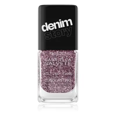 Gabriella Salvete Denim Story hosszantartó körömlakk árnyalat 01 Glitter Jeans 11 ml