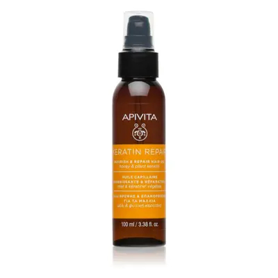 Apivita Keratin Repair Nourish Repair Hair Oil hajolaj száraz és sérült hajra 100 ml