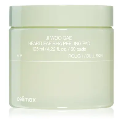 celimax Ji Woo Gae Heartleaf BHA Peeling Pad hámlasztó kendők nyugtató hatással 60 db