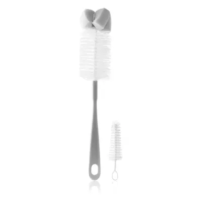 BabyOno Take Care Brush for Bottles and Teats with Mini Brush & Sponge Tip tisztítókefe Grey 2 d