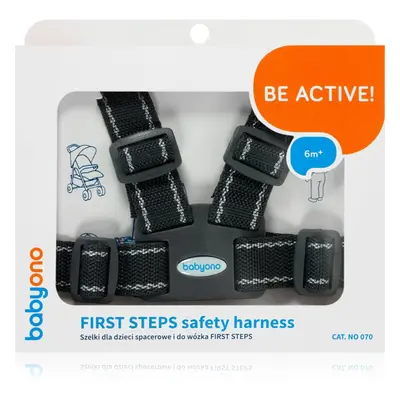 BabyOno Be Active Safety Harness First Steps biztonsági heveder gyermekeknek Black 6 m+ 1 db