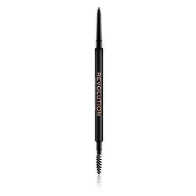 Makeup Revolution Precise Brow Pencil precíz szemöldökceruza kefével árnyalat Brown 0.05 g