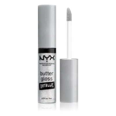 NYX Professional Makeup Butter Gloss Metallic metálfényes ajakfény árnyalat 10 Ice 8 ml