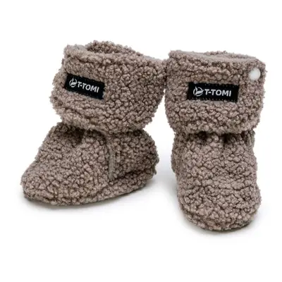 T-TOMI TEDDY Booties Grey babacipő 6-9 months 1 db