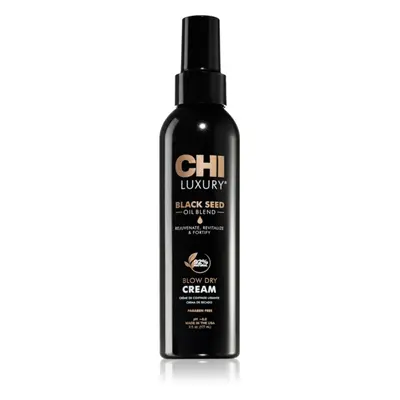 CHI Luxury Black Seed Oil Blow Dry Cream tápláló termovédő krém hajegyenesítésre 177 ml