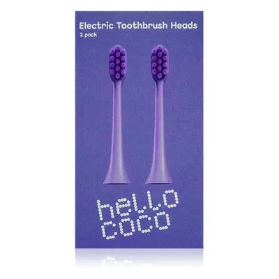 Hello Coco Electric Toothbrush Heads Purple csere fejek a fogkeféhez 2 db