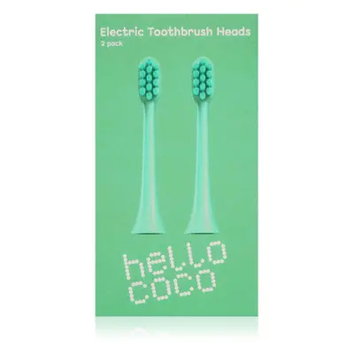 Hello Coco Electric Toothbrush Heads Green csere fejek a fogkeféhez 2 db