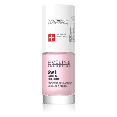 Eveline Cosmetics Nail Therapy Care & Colour körömkondicionáló 6 in 1 árnyalat Pink 5 ml