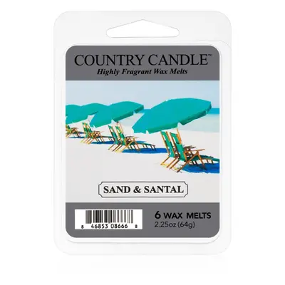 Country Candle Sand & Santal illatos viasz aromalámpába 64 g