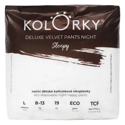 Kolorky Deluxe Velvet Pants Night Sleepy eldobható nadrágpelenkák éjszakára L 8-13 kg 19 db