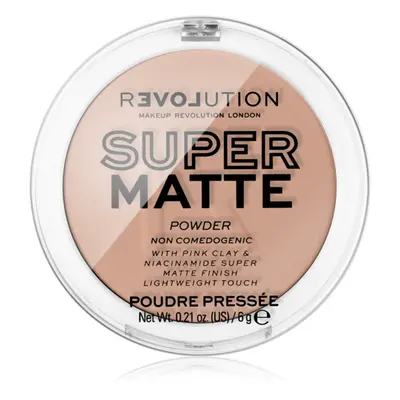 Revolution Relove Super Matte Powder mattító púder árnyalat Beige 6 g