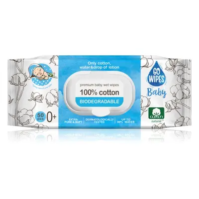 GoWipes Baby 100% Cotton Biodegradable finom nedves törlőkendők gyermekeknek az érzékeny bőrre 0