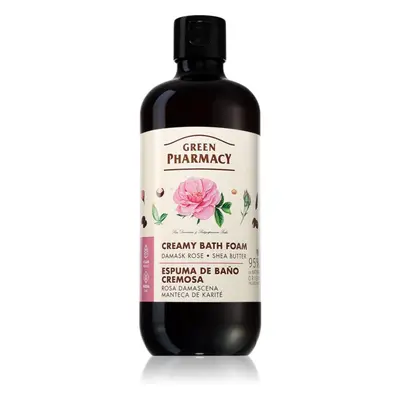 Green Pharmacy Damask Rose & Shea Butter Bath Foam krémes fürdőhab bambuszvajjal 500 ml