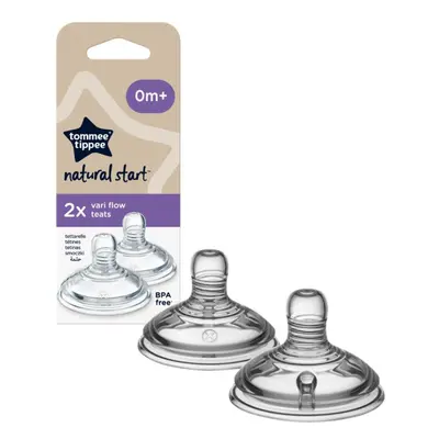 Tommee Tippee Natural Start Anti-Colic Teat etetőcumi Variable Flow 0m+ 2 db