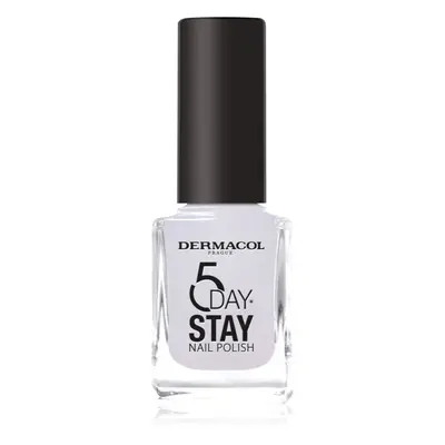 Dermacol 5 Day Stay hosszantartó körömlakk árnyalat 59 Mermaid White 11 ml