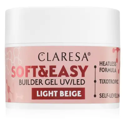 Claresa Soft&Easy Builder Gel alaplakk körmökre árnyalat Light Beige 45 g