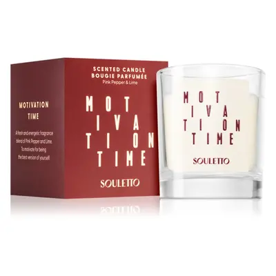 Souletto Motivation Time Pink Pepper & Lime illatgyertya kompatibilis a gyertyadísszel 65 g