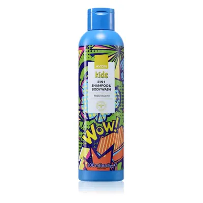 Avon Kids Fresh sampon és tusfürdő gél 2 in 1 200 ml