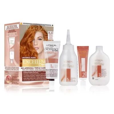 L’Oréal Paris Excellence Universal Nudes tartós hajfesték árnyalat 8UR Universal Copper Light 1 