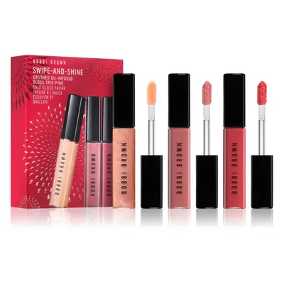 Bobbi Brown Holiday Swipe-and-Shine Crushed Oil-Infused Gloss Trio hidratáló szájfény szett