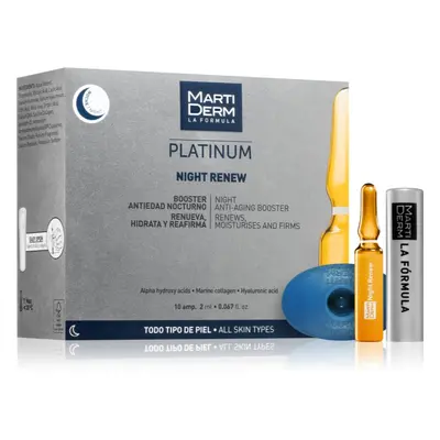 MartiDerm Platinum Night Renew hámlasztó peeling szérum ampullákban 10x2 ml