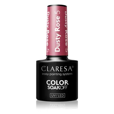 Claresa SoakOff UV/LED Color Dusty Rose géles körömlakk árnyalat 5 5 g