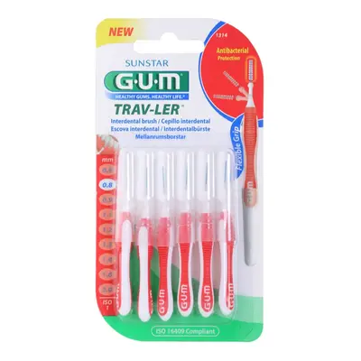 G.U.M Trav-Ler Interdental fogköztisztító kefék 0,8 mm 6 db