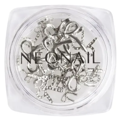 NEONAIL Nail Art 3D Bows dekoráció körmökre árnyalat Silver 1 db