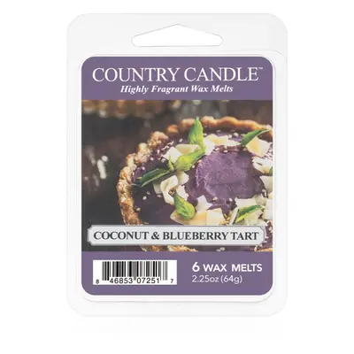 Country Candle Coconut & Blueberry Tart illatos viasz aromalámpába 64 g