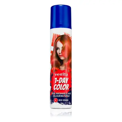 Venita 1-Day Color színező spray hajra árnyalat No. 4 - Red Spark 50 ml